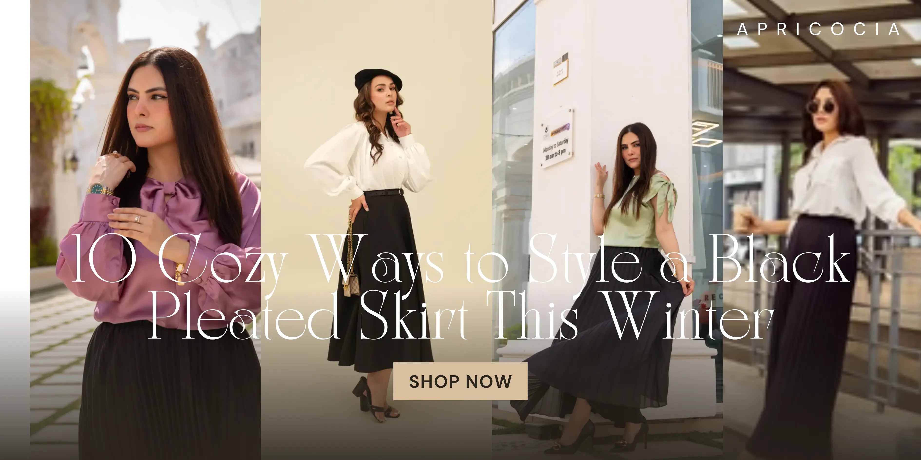 10 Cozy Ways to Style a Black Pleated Skirt This Winter – Apricocia