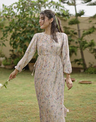 Summer Petal - Silk Long Dress