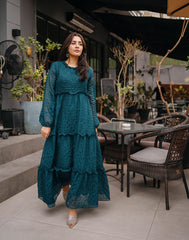 Green Mist- Chiffon Long Dress