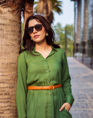 Green Dream- Long Sleeve Dress