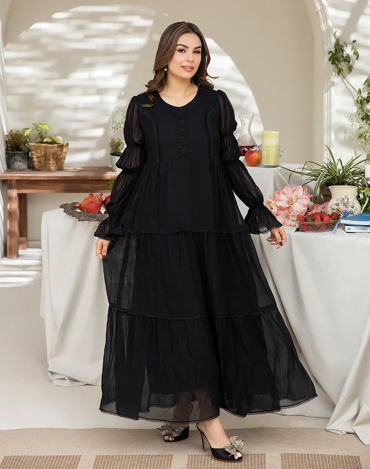 Black Long Sleeve Maxi Dress