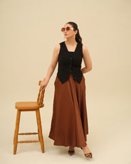 Jasper Charm - Silk Velvet Skirt