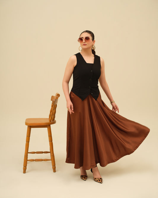 Jasper Charm - Silk Velvet Skirt