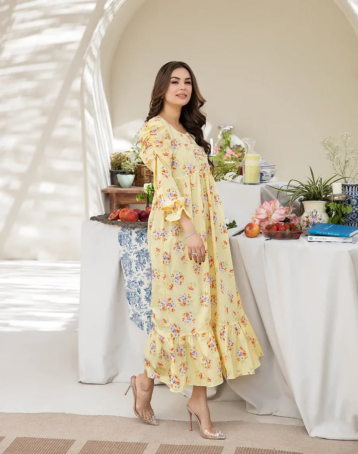 Floral Breeze- Long Sleeve Maxi Dress