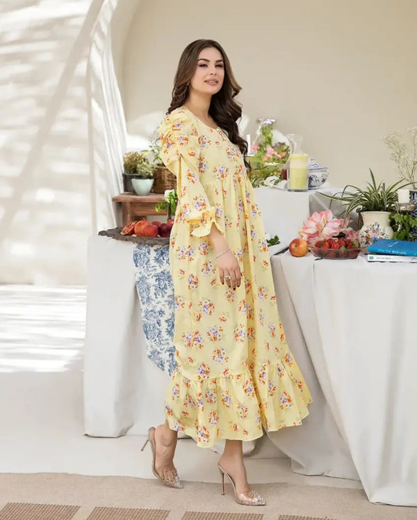 Floral Breeze- Long Sleeve Maxi Dress