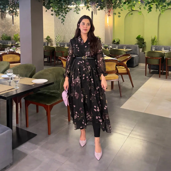 Moonlit Muse  - Chiffon Dress