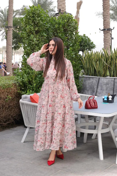 knee length dresses for ladies Afrozeh La Fuchsia Pakistani Luxury Dress