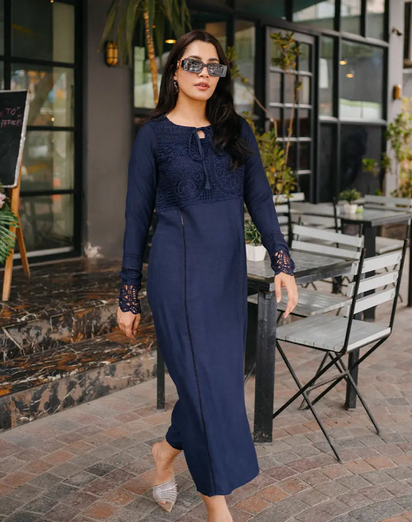 Night Sky -Georgette Long Maxi Dress