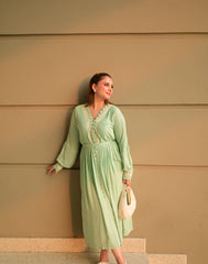 dark green long dress