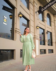 green long dress