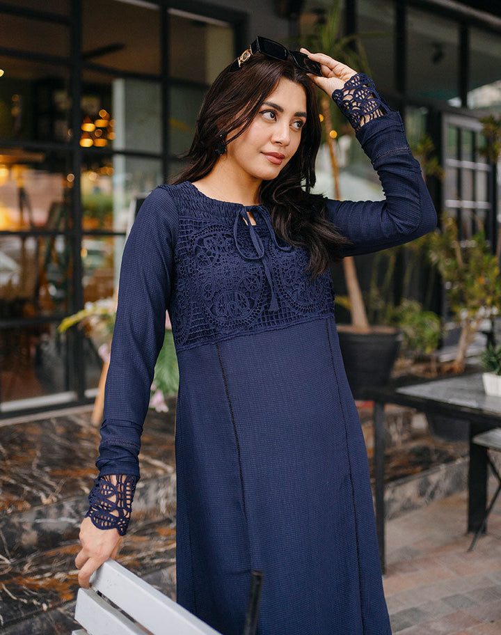 indigo maxi dress