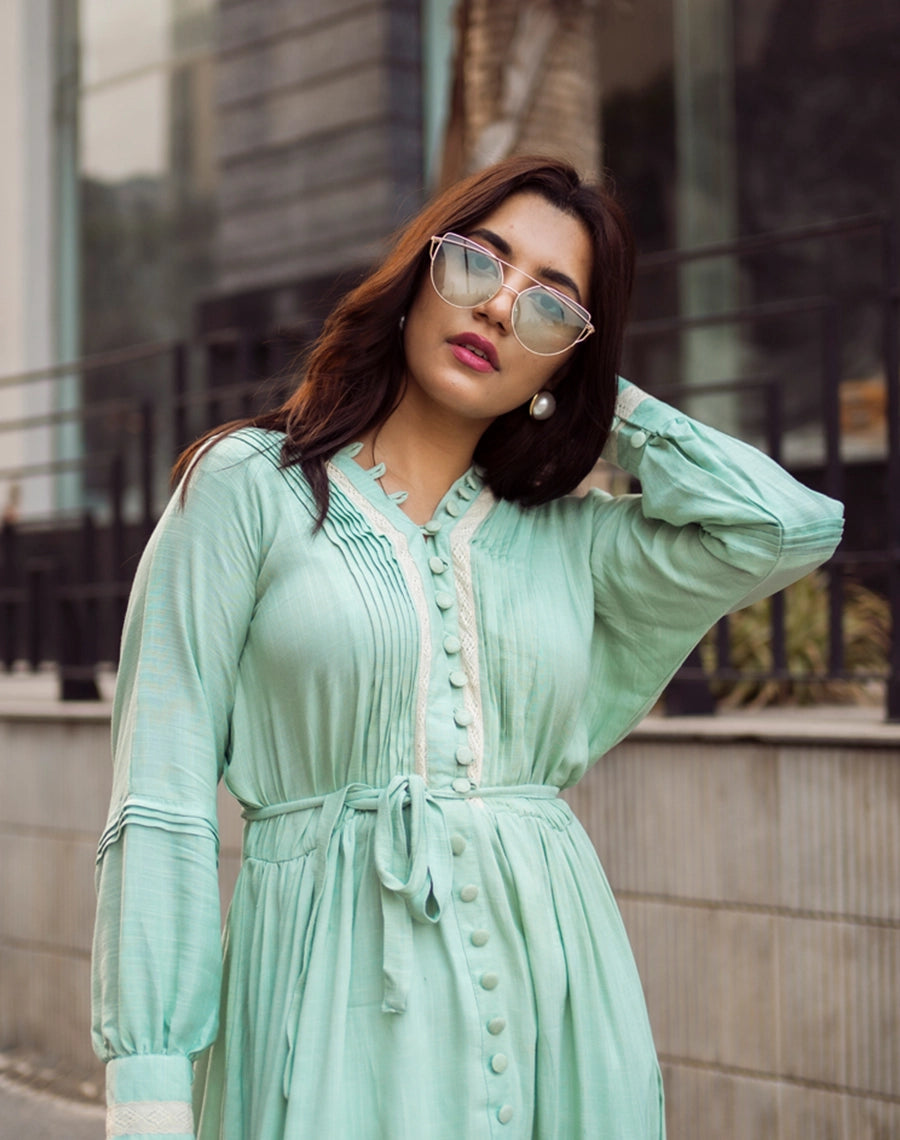 mint allure long green dress