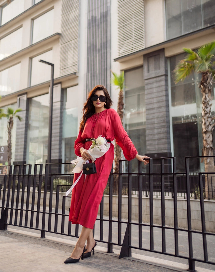 rose pink long dresses