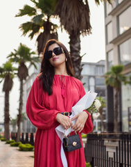 solid pink long dresses