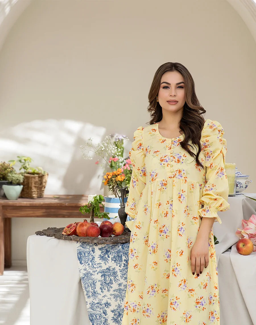 yellow floral dress